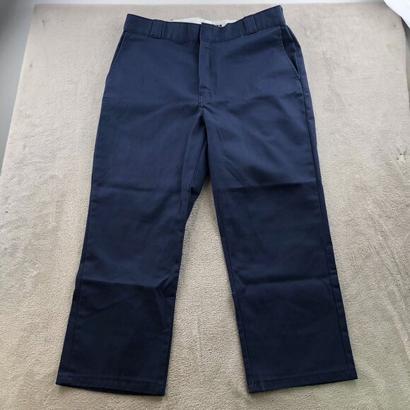 Dickies Mens 874 Original Fit Work Pants 38x30 Straight Relaxed Flat Front Navy - Picture 12 of 13